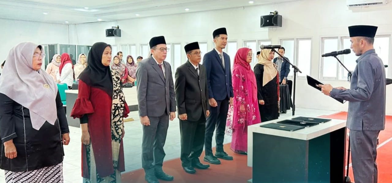 Pelantikan Dirut RSUD dan Perumdam Tirta Serambi oleh Wawako, Allex Saputra 